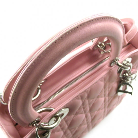 Lambskin Cannage Lady Dior Pink