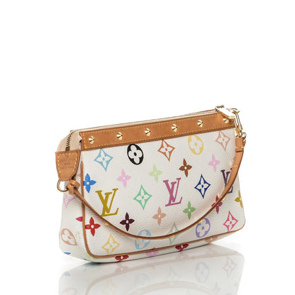 Louis Vuitton Monogram Multicolor Pochette Accessories White 3 of 7