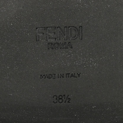 Fendi Calfskin Stretch Fabric Rockoko Biker Boots 38.5 Tobacco Black Marino 7 of 8