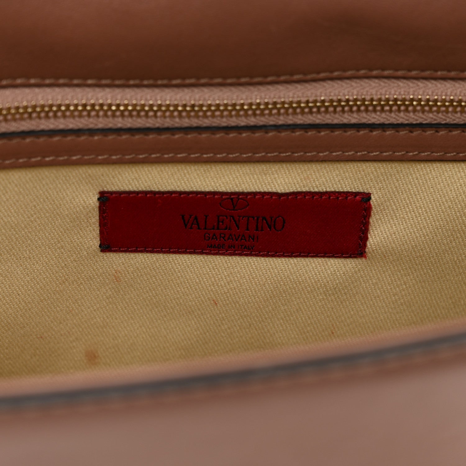Valentino Garavani Vitello Medium Glam Lock Rockstud Flap Brownish 7 of 9