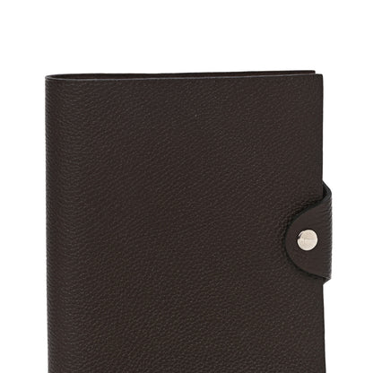 Hermes Togo Ulysse MM Notebook Cover Chocolate 9 of 12