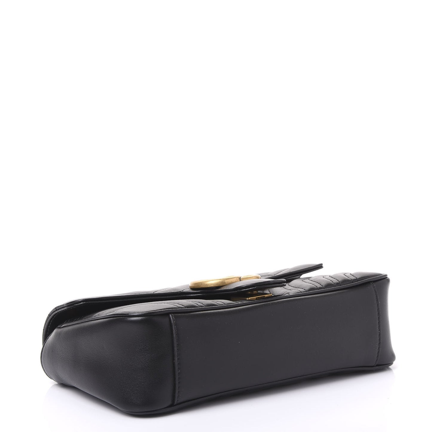 Calfskin Matelasse Small GG Marmont Shoulder Bag Black