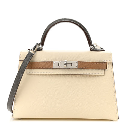 Hermes Epsom Mini Kelly Sellier 20 Nata Chai Gris Meyer 1 of 11