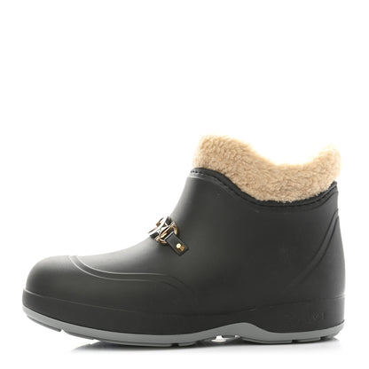 Gucci Rubber Wool Womens Crossy Ankle Boots 36 Black Butterscotch 1 of 8