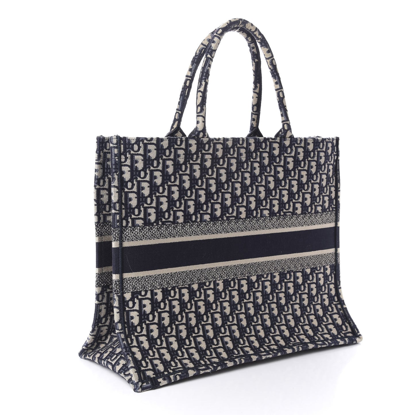 Oblique Book Tote Blue Multicolor