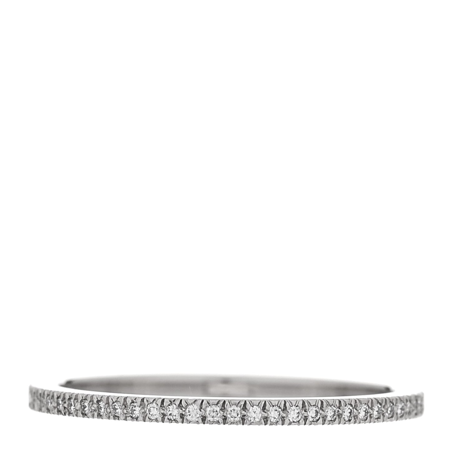 Platinum Diamond .12ctw 1.3mm Novo Half Eternity Band Ring 53 6.5