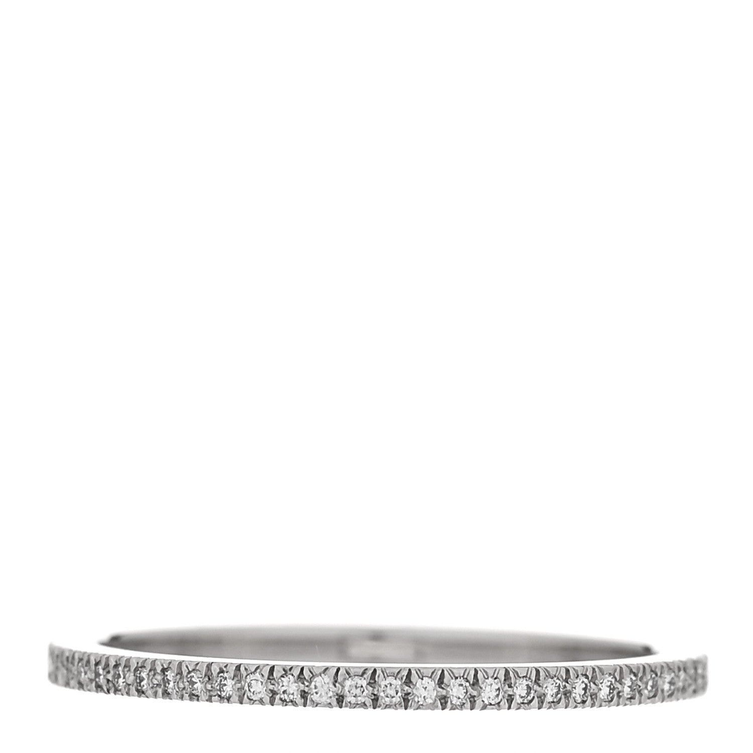 Tiffany Platinum Diamond .12ctw 1.3mm Novo Half Eternity Band Ring 53 6.5 1 of 4
