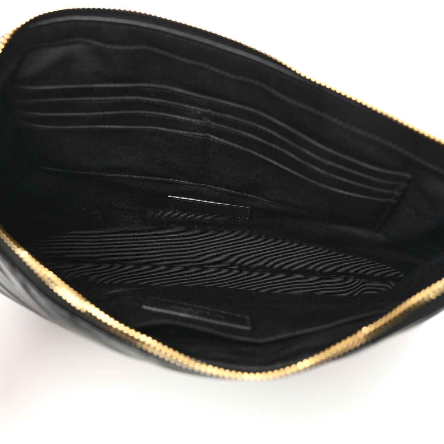 Calfskin Matelasse Monogram Cassandre Tablet Pouch Black