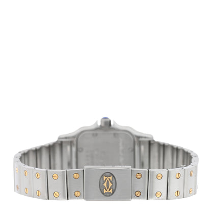 Cartier Stainless Steel 18K Yellow Gold 24mm Santos De Cartier Galbee Quartz Watch 3 of 4