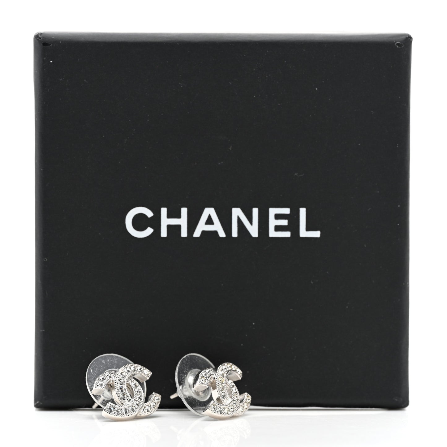 Crystal Timeless CC Earrings Silver
