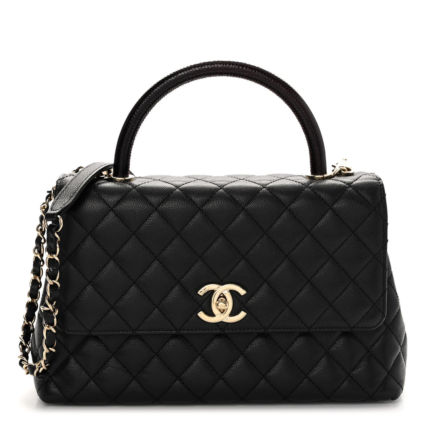 Chanel Caviar Quilted Small Coco Handle Flap Black 1 of 9