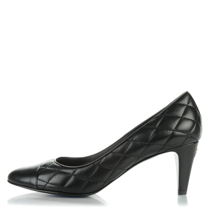 Chanel Lambskin Quilted Pumps 39 Black 1 of 10