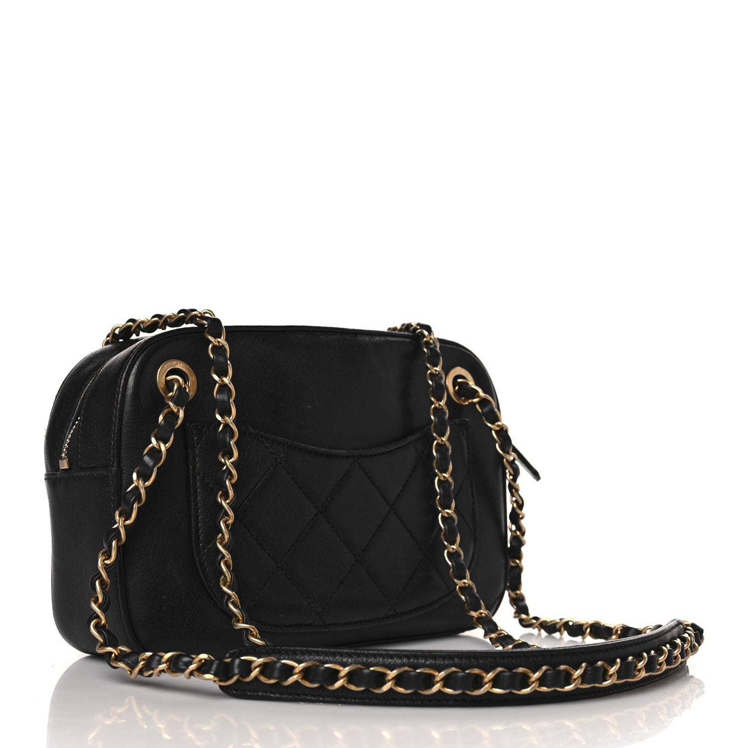 Chanel Goatskin Quilted Chanel 19 Camera Case Black 3 of 10