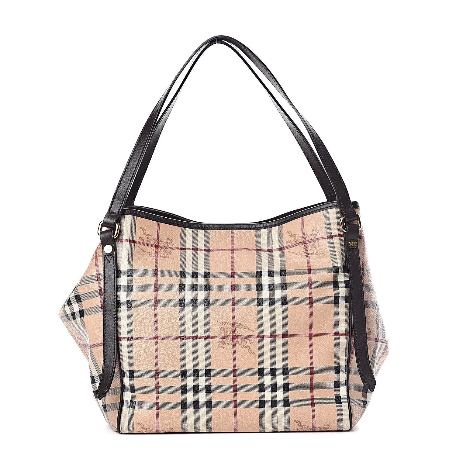 Burberry Haymarket Check Small Canterbury Tote Chocolate 3 of 13