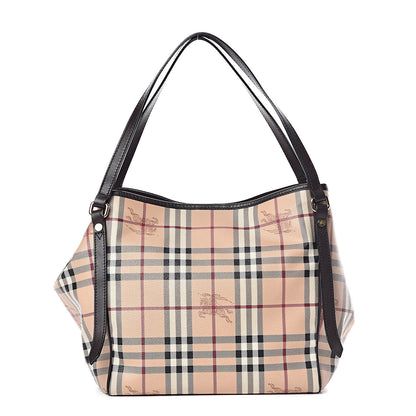 Burberry Haymarket Check Small Canterbury Tote Chocolate 3 of 13