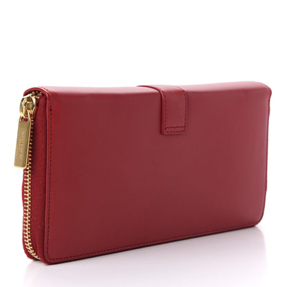 Saint Laurent Calfskin Classic Y Ligne Zip Around Wallet Red 3 of 7