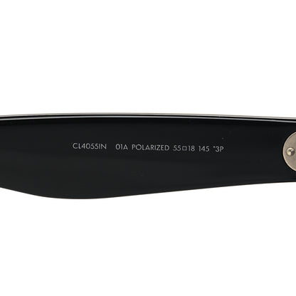 Celine Acetate Polarized Oversized Sunglasses CL4055IN Black 6 of 7