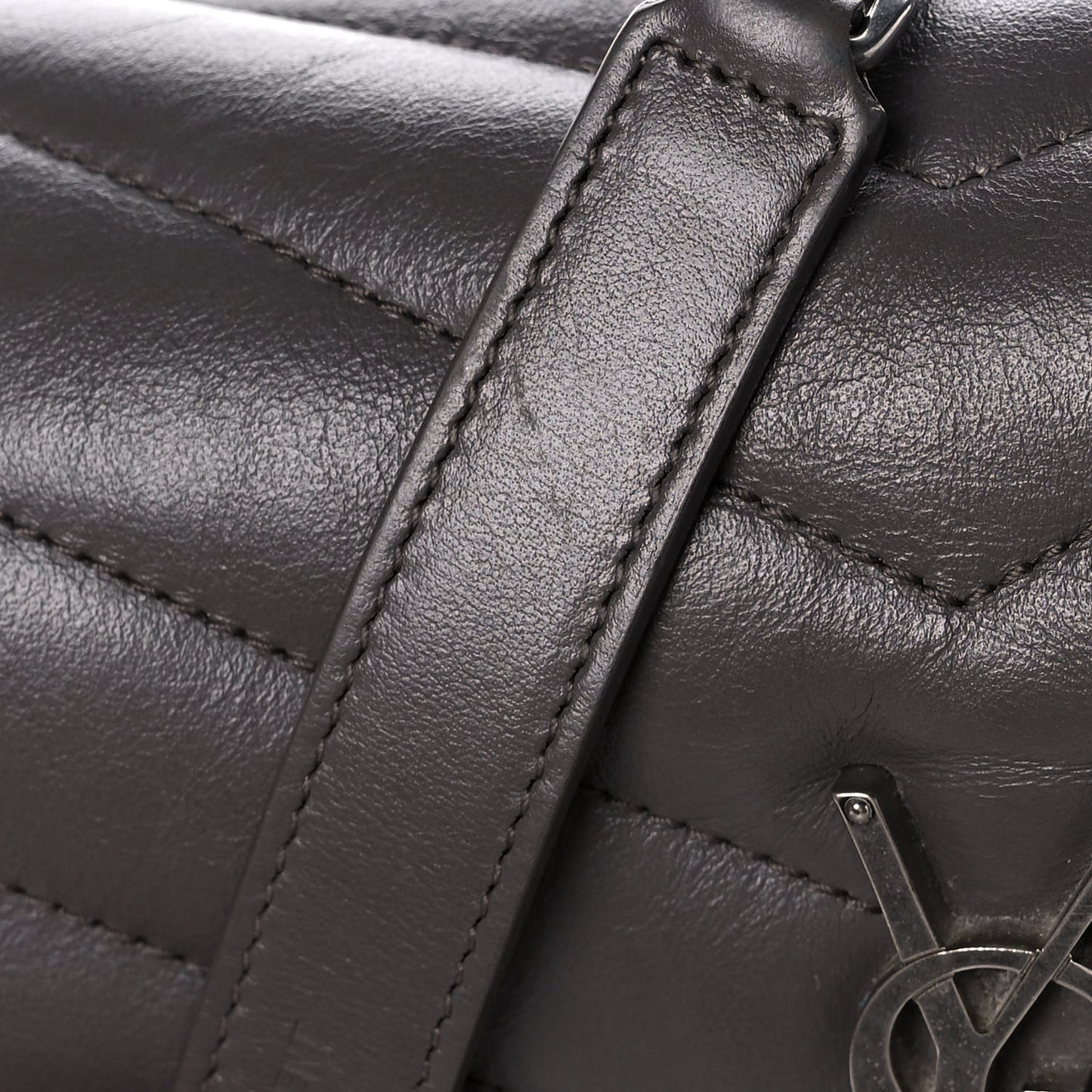 Calfskin Y Quilted Monogram Small Loulou Chain Satchel Earth