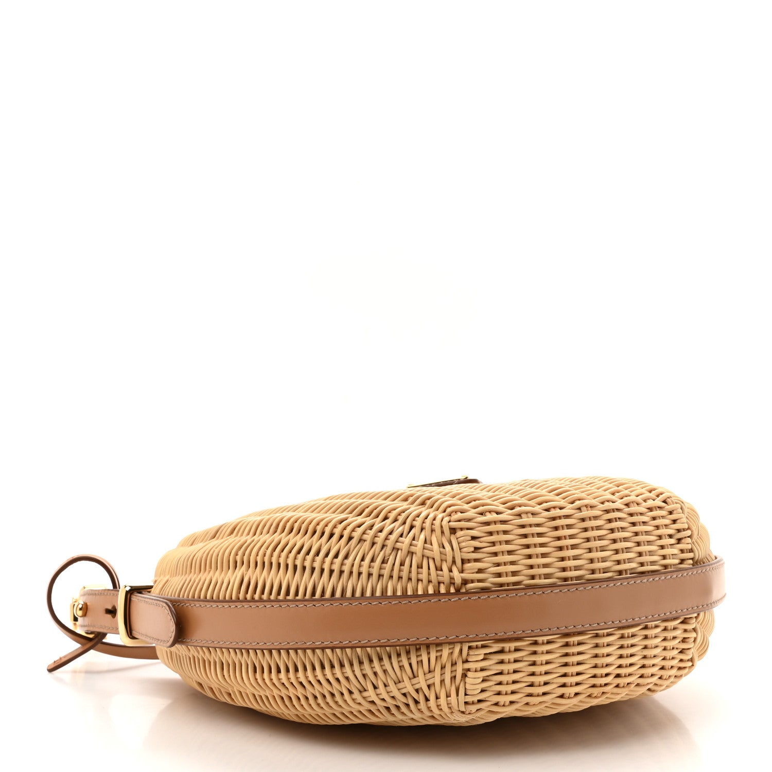 Prada Wicker Arque Shoulder Bag Natural 4 of 9
