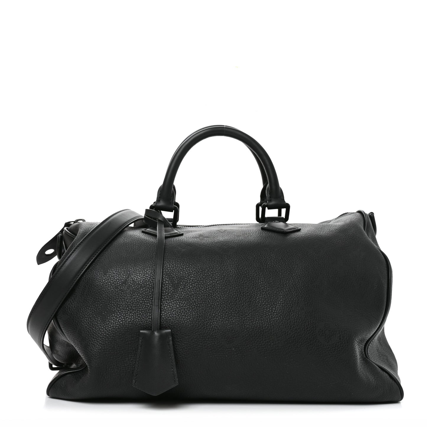 Calfskin Monogram Speedy P9 Bandouliere 40 Ultra Black