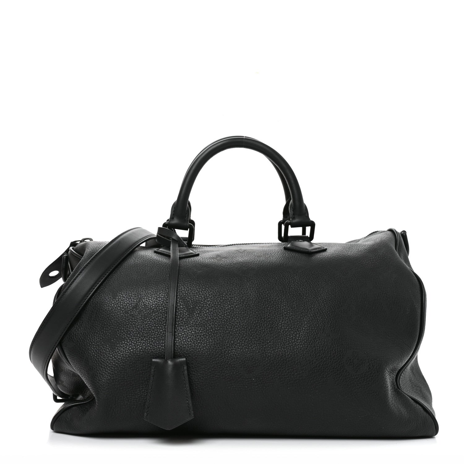 Louis Vuitton Calfskin Monogram Speedy P9 Bandouliere 40 Ultra Black 1 of 10