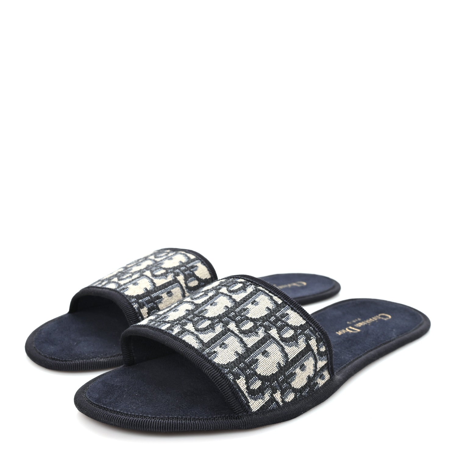 Christian Dior Oblique Slippers 10.5 Navy Blue 4 of 8
