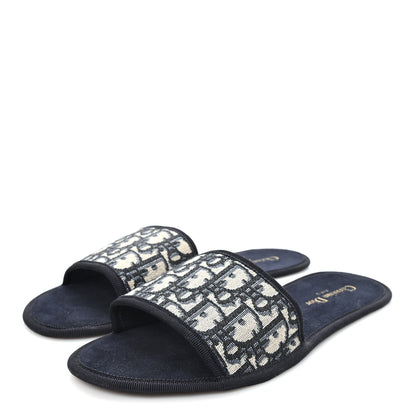 Christian Dior Oblique Slippers 10.5 Navy Blue 4 of 8