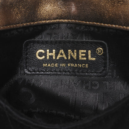 Chanel Satin Quilted Extra Mini Flap Black Gold 7 of 8