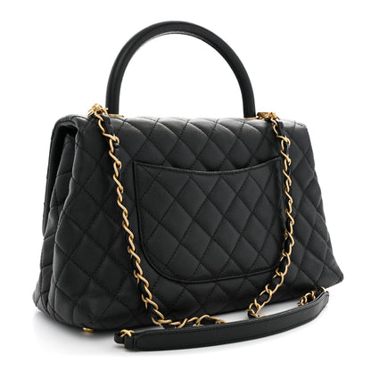 Chanel Caviar Quilted Small Coco Handle Flap Black 3 of 10