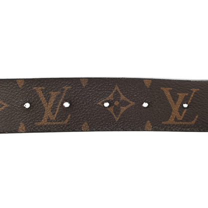 Louis Vuitton Monogram Calfskin 20mm LV Circle Reversible Belt 80 32 Black 5 of 9