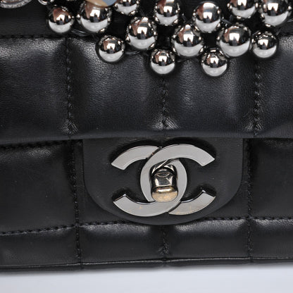 Chanel Lambskin East West Chocolate Bar Chain Flap Black 6 of 9