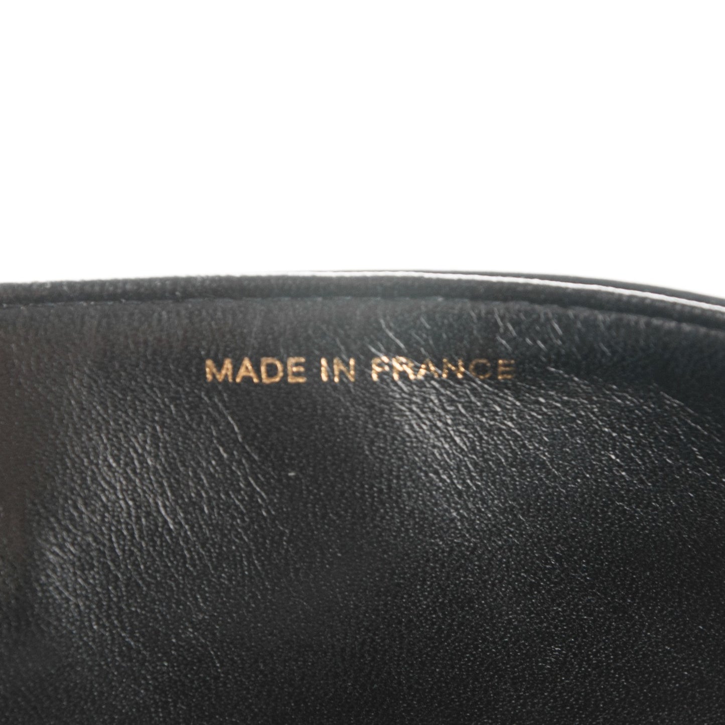 Patent Quilted Medium Double Flap Black