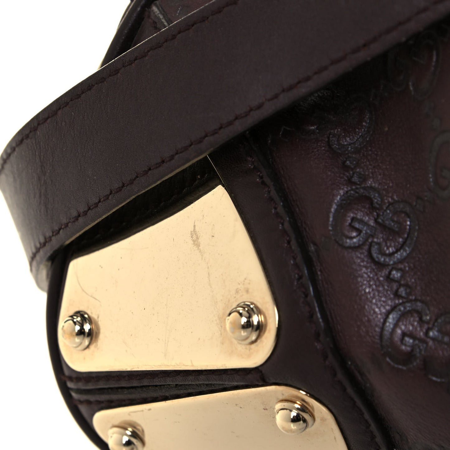 Guccissima Medium Indy Top Handle Hobo Dark Brown