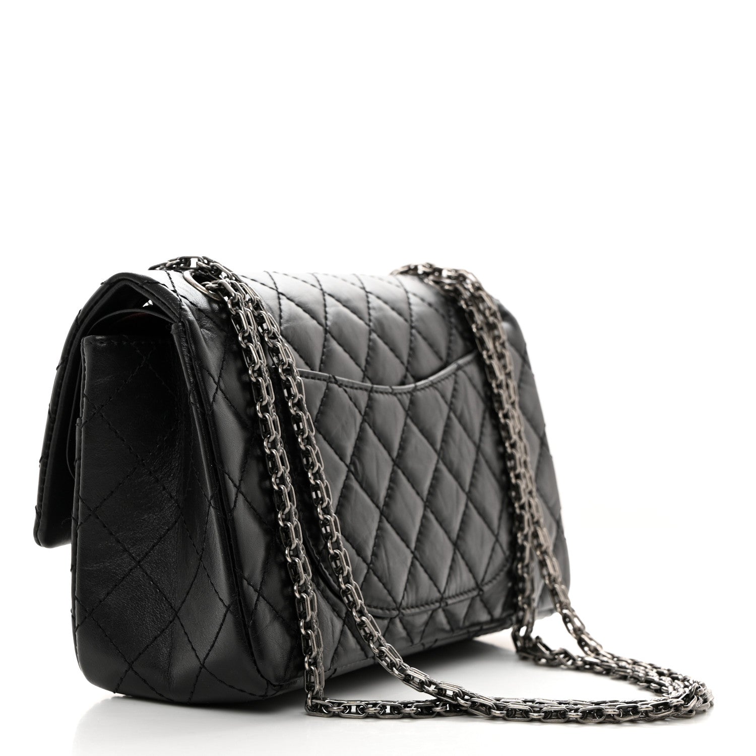 Chanel Aged Calfskin Quilted 2.55 Reissue 225 Flap Black 2 of 11