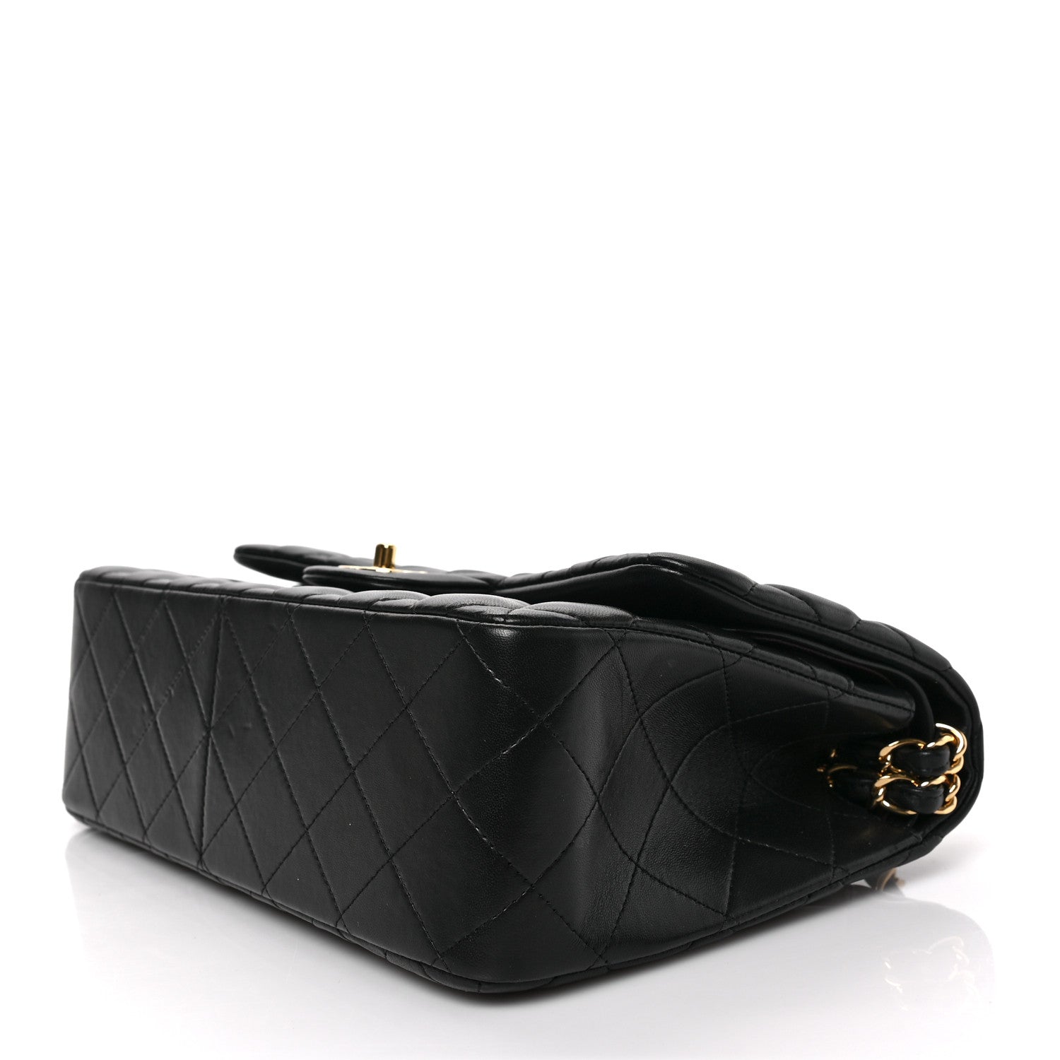 Chanel Lambskin Quilted Jumbo Double Flap Black 8 of 8