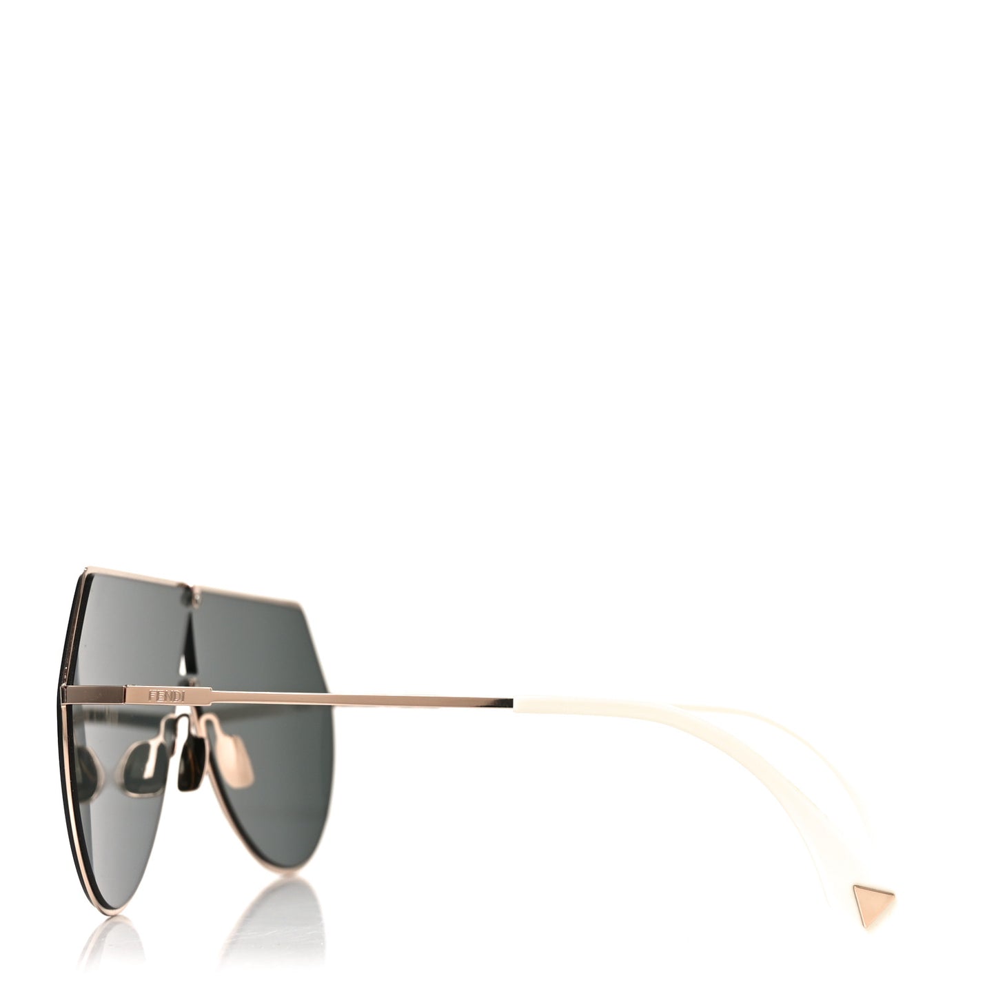 Metal Mirrored Eyeline Sunglasses FF 0193S Black Rose Gold