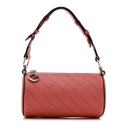 Gucci Sakai Be Green Calfskin Diagonal Stitched Mini Blondie Barrel Shoulder Bag Pink 1 of 10