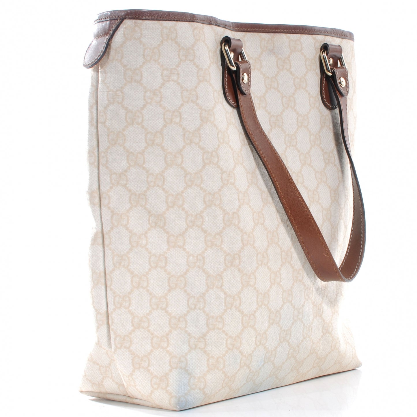 GG Plus Monogram Joy Shopper Tote Brown
