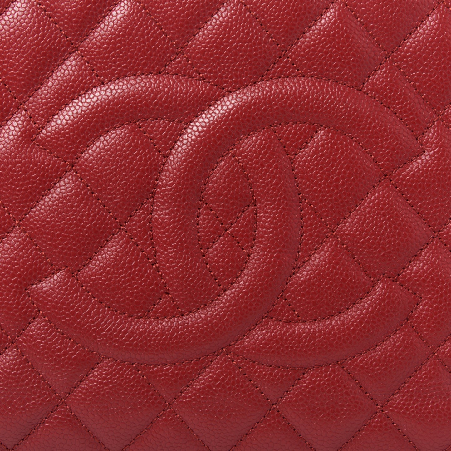 Caviar Quilted Grand Shopping Tote GST Red