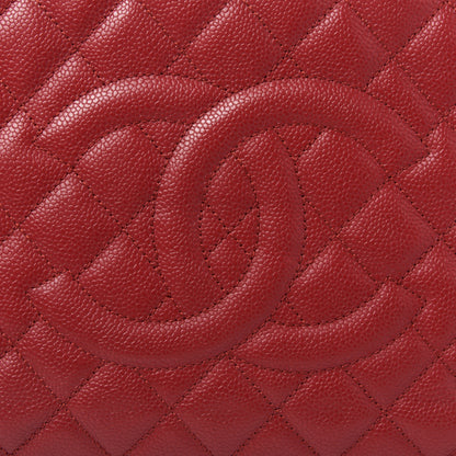 Chanel Caviar Quilted Grand Shopping Tote GST Red 7 of 9