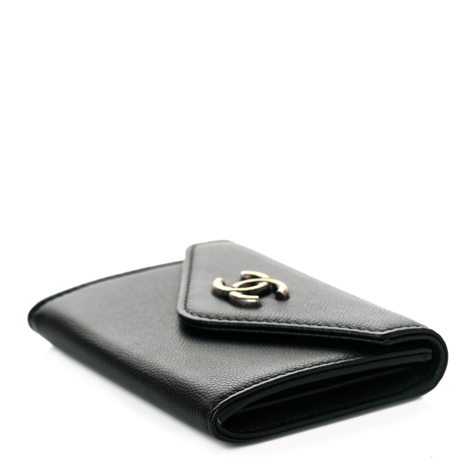 Chanel Caviar Envelope Card Holder Wallet Black 5 of 9