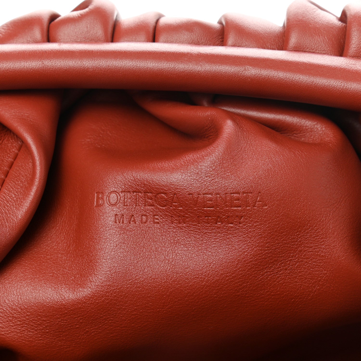 Bottega Veneta Smooth Butter Calf The Pouch Oversized Clutch Rust 6 of 11