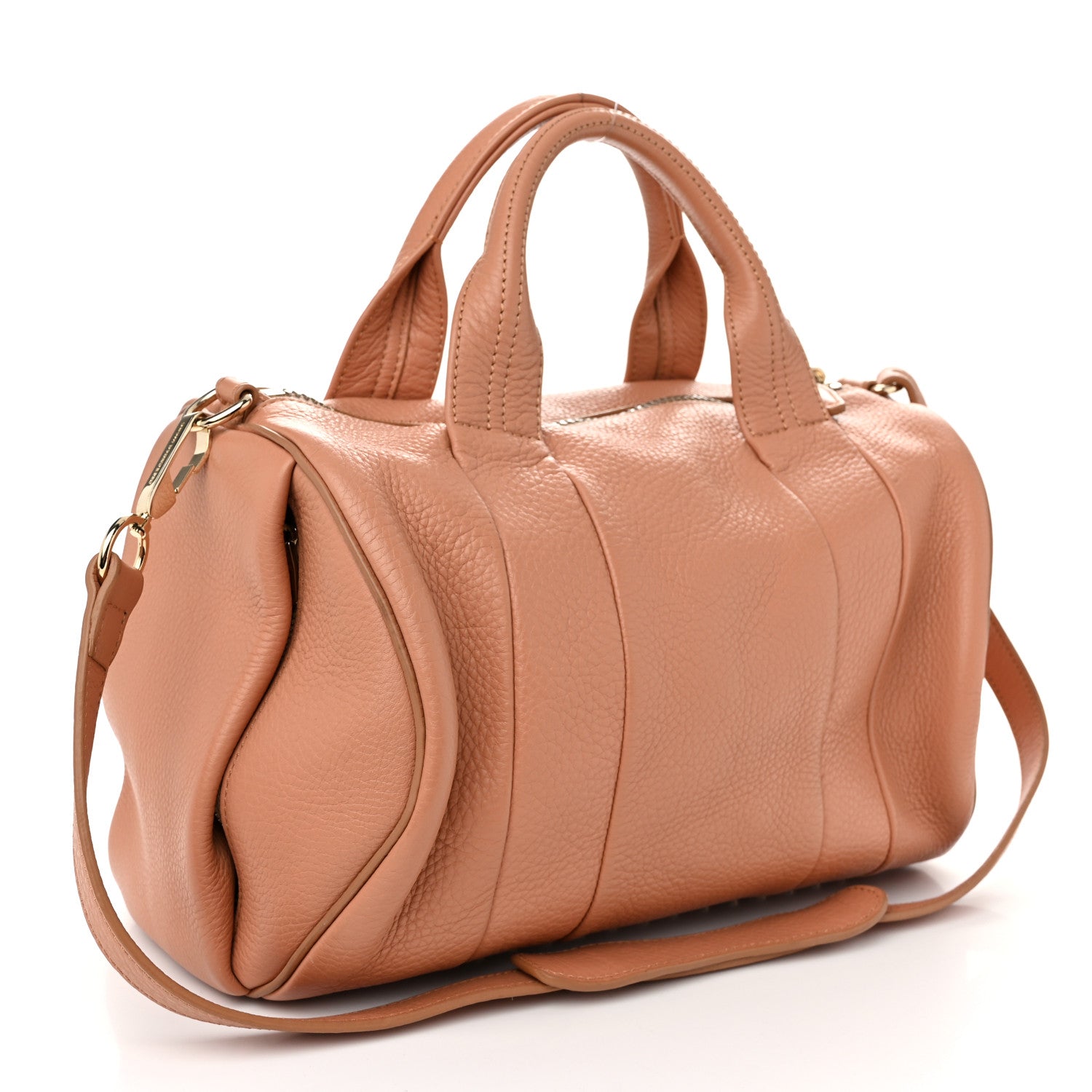 Alexander Wang Pebbled Lambskin Rocco Tan Pale Gold Hardware 3 of 9