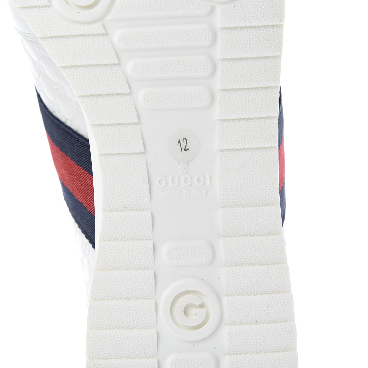 Guccissima Mens Web Sneakers 12 White