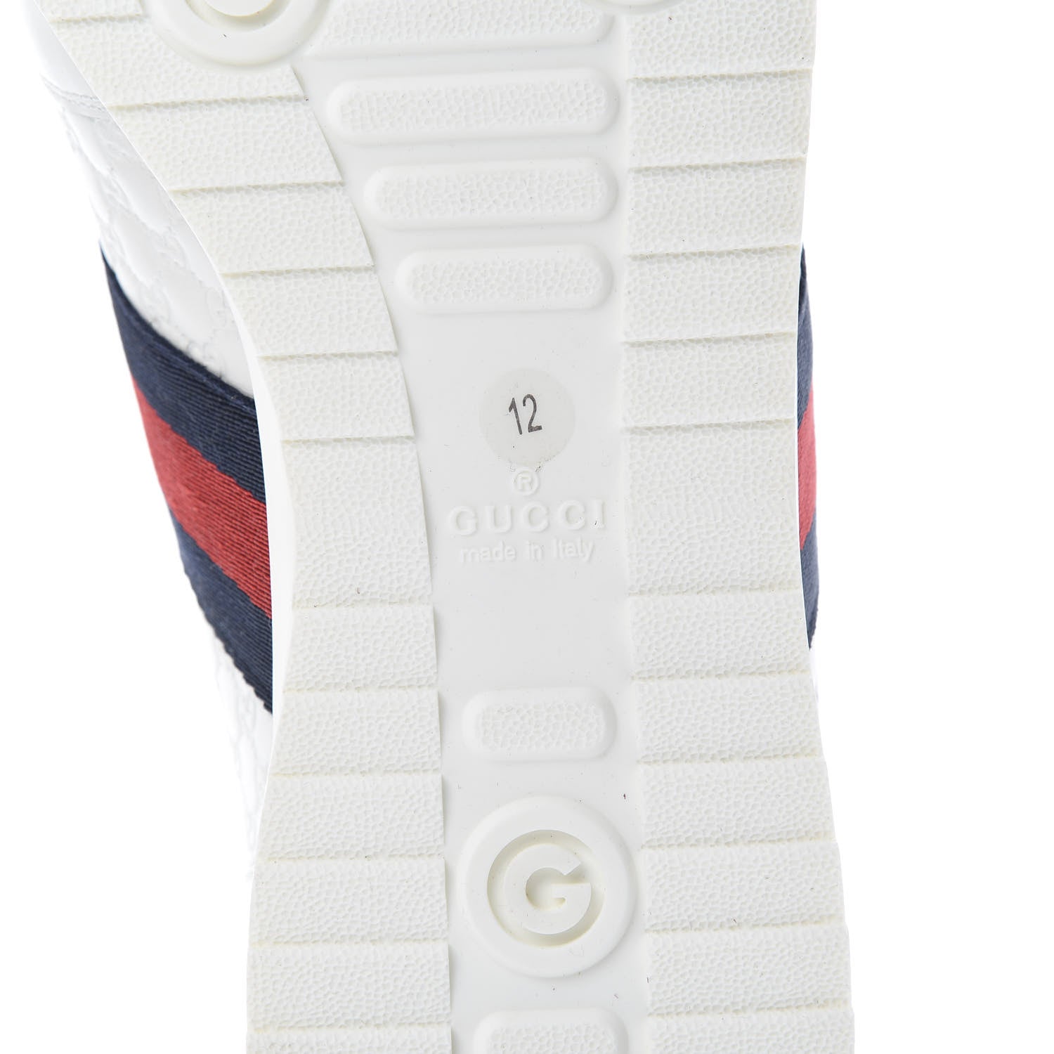 Gucci Guccissima Mens Web Sneakers 12 White 6 of 9