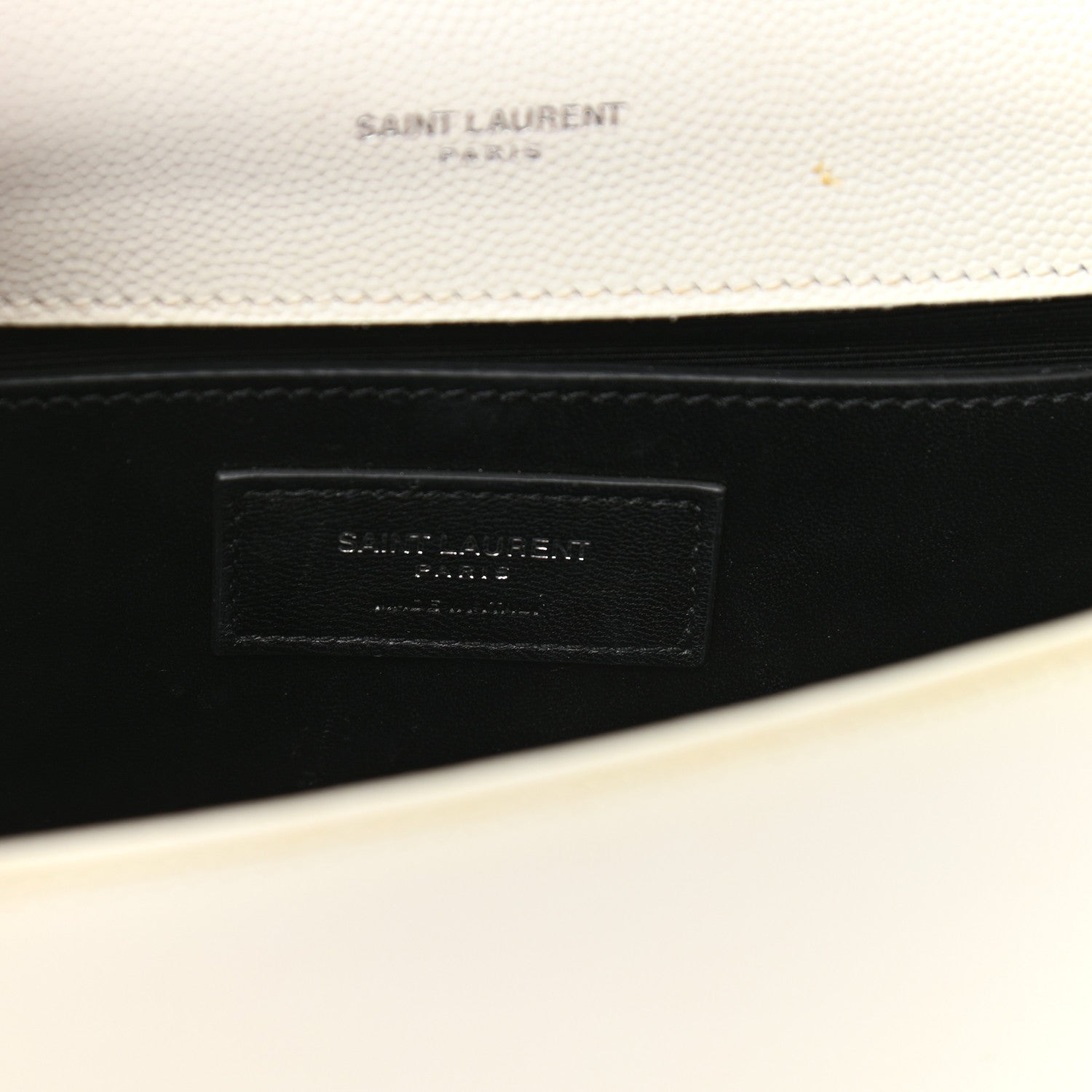 Saint Laurent Grain De Poudre Small Monogram Kate Satchel Icy White 5 of 10