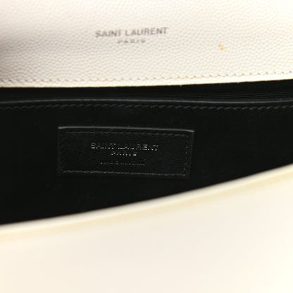 Saint Laurent Grain De Poudre Small Monogram Kate Satchel Icy White 5 of 10