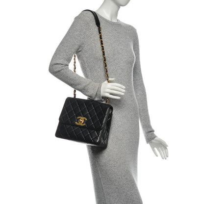 Chanel Lambskin Quilted Medium Single Flap Black 2 of 10