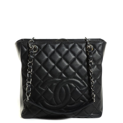 Chanel Caviar Quilted Petit Shopping Tote PST Black 1 of 7