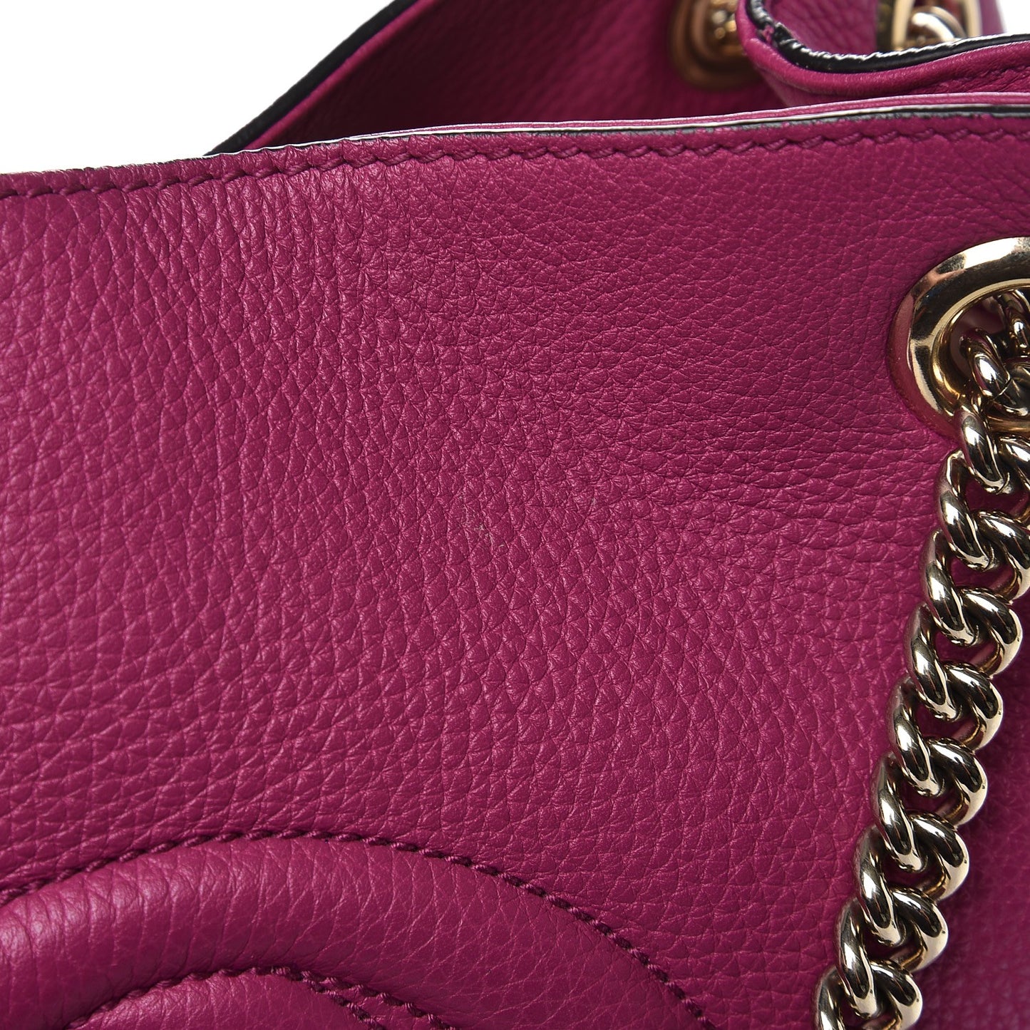 Cellarius Calfskin Medium Soho Chain Shoulder Bag Bright Bouganville